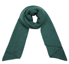 Langwerpige  super soft sjaal met schuine uiteinden. Groen