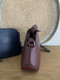 Bag2Bag  tasje Riga. Navy of Bordeaux