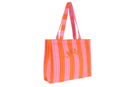 Gewatteerde toilettas met lus. Roze / Oranje. L’amour.
