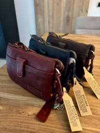 Bag2Bag tas, model Dover. Burgundy, Dark Brown, Blue