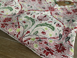 Mooie jaquard shopper (dikke stof) van Imbarro. Roze combi