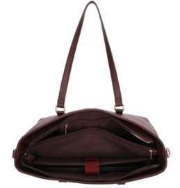 Super leuke “harde” (school) tas  van Charm. Gouden rits. Bordeaux / Donkerrood