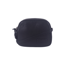 Bag 2 Bag  kleine halfronde tas  dubbele rits “ Gela “, écht leer. 4 kleuren