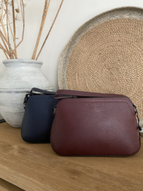 Bag2Bag  tasje Riga. Navy of Bordeaux