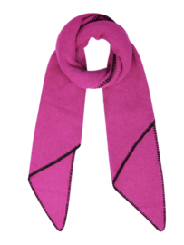 Langwerpige  super soft sjaal met schuine uiteinden. Festonsteek. DIV kleuren