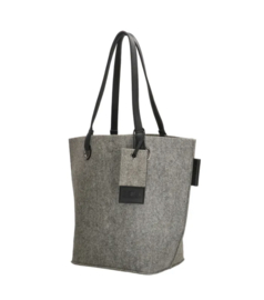 Vilt shopper van Zebra, grijs gemêleerd.
