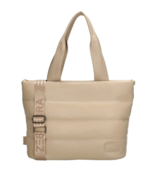 Zebra gewatteerde tas / shopper, leather-look. Medium model Evie. verschillende kleuren