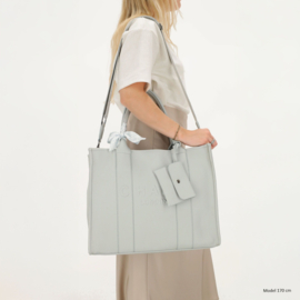 Laptop / werk / school tas van Charm. Ijsblauw. imitatie leer