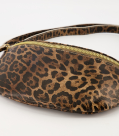 Leren bumbag / heuptas. Luipaard / panter.