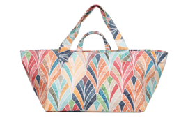 Super grote Shopper / Strandtas / Weekendtas. Multi colour print