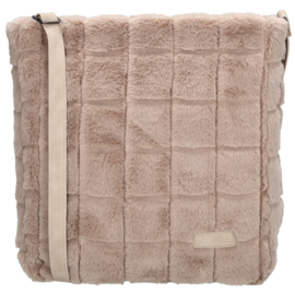 Zebra Bont grotere crossbody tas  Milou, Blokjes doorgestikt, 3 verschillende kleuren.