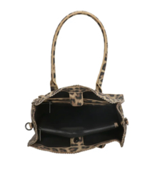 Kartel bag - tas. Hoog model, van ZEBRA, gevoerd.  Panter dessin.