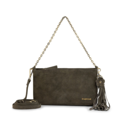 Bag 2 Bag Mooie kleine suède tas Vasto, 3 kleuren écht leer.