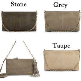 Bag 2 Bag Mooie kleine suède tas Vasto, 3 kleuren écht leer.