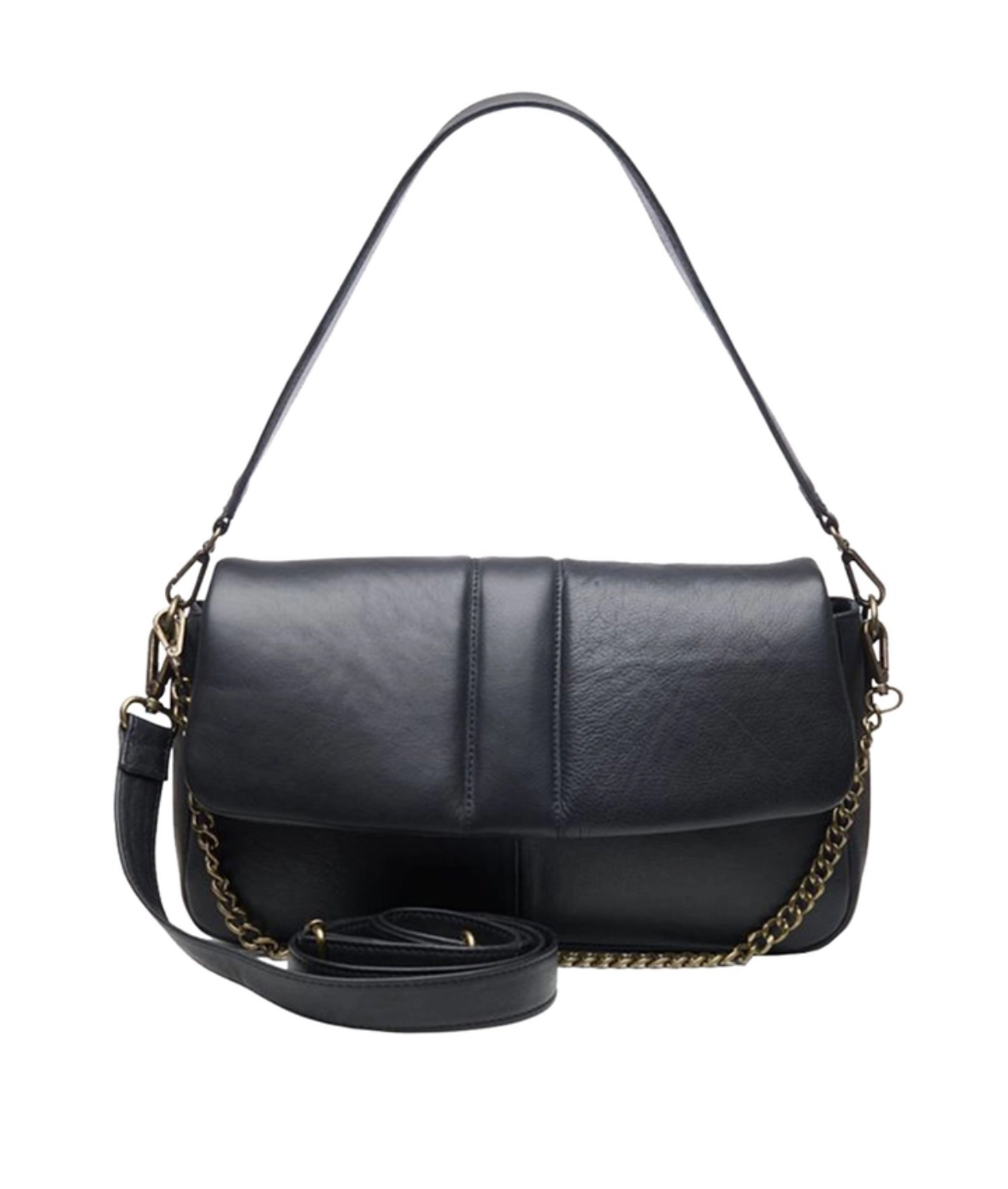 Chabo bags, model Bronx, zwart leer.