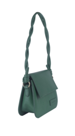 Bag 2 Bag  hard tasje met klep “ Florence “, écht leer. 3 kleuren