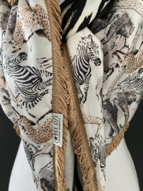 Serengeti / groot tijger dessin,  couture sjaal.