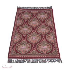 Stijlvol plaid Viviane van Imbarro. Bordeaux-Roze