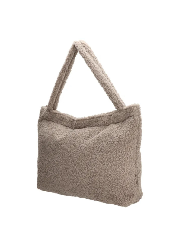 Teddy tas grote shopper. Uni Taupe Middelgrote grote tassen