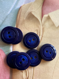 Ø 15 mm | Knopen | Blauw | Donkerblauwe knoop met randje