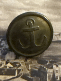 Ø 20 mm - 2 cm | Bronskleurige koperen vintage kapiteins uniform knoop Anker