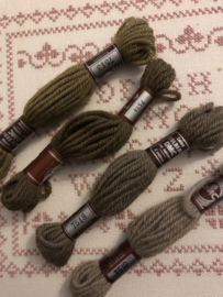 Borduurwol | 7513 - 7514 - 7518 - 7519 (PULLSKEIN) | Colbert DMC Tapestry wool - Groentinten