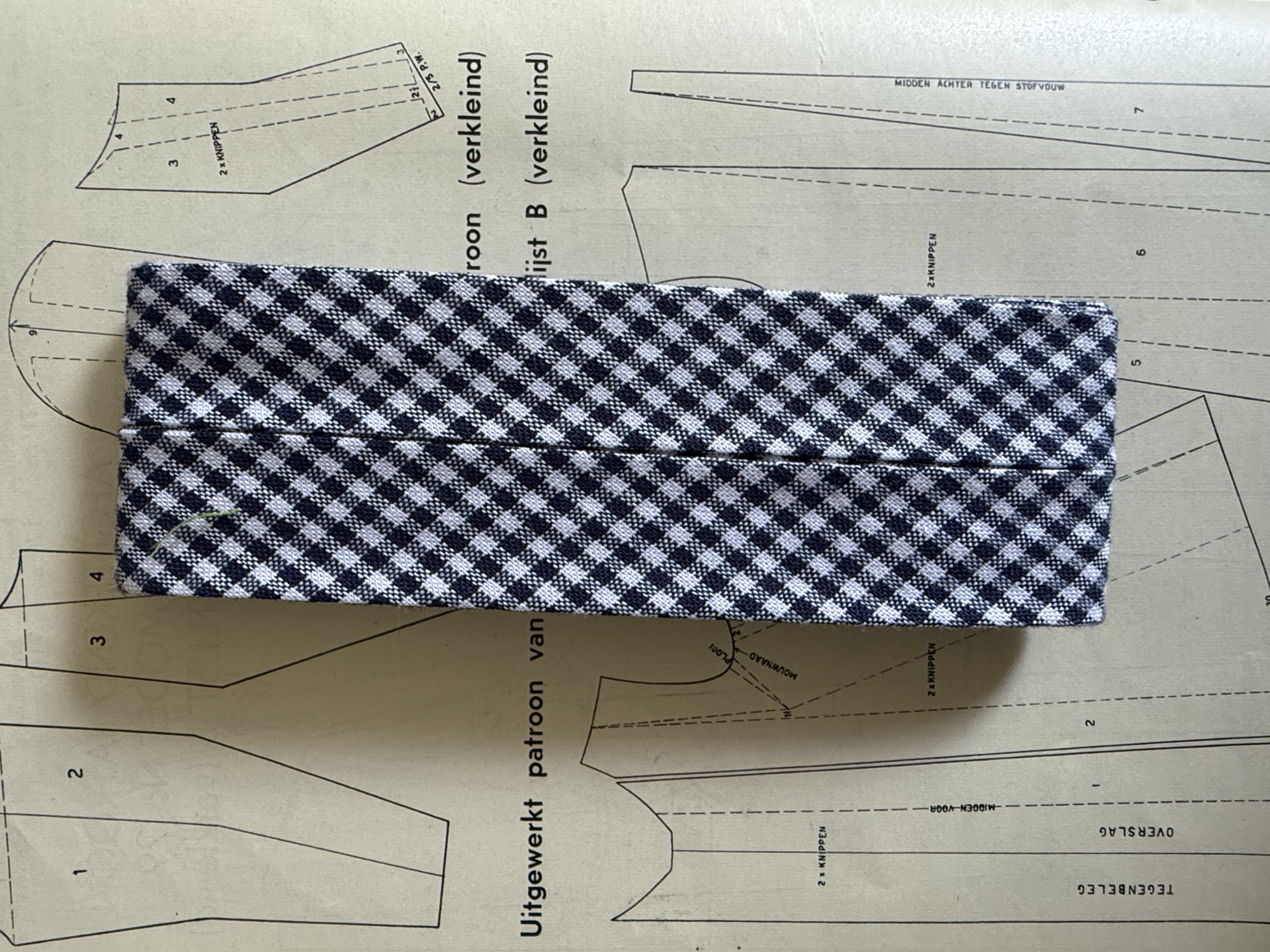 Biaisband | Zwart | 02 cm - 20 mm breed | pakje met 3 meter geruit dubbel biaisband - 100% katoen