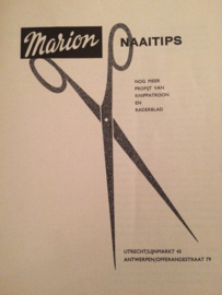 VERKOCHT | Boeken | Naaien | VINTAGE | Marion Naaitips nog meer profijt van knippatroon en radarblad | 1966