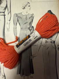 VERKOCHT | Borduurwol | Oranje | 655 | Oranje-roze PARLEY GOBELIN - strengetjes | Strähnchen | skeins | echevettes - 5 gram