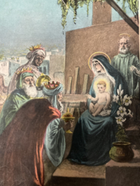 Kerstkaarten | Religie | Besegnete Weihnachten - Maria en Jezus en de drie Koningen