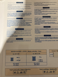 VERKOCHT | DMC | Borduurgaren kleurenkaart BORDER MACHINE - COTON art. 237 - 206A (2004)