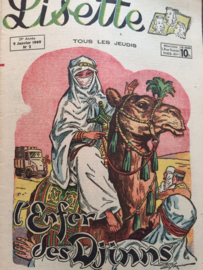 Lisette | Vintage Frans verhalen krantje | 9 JANVIER 1949 "L'Enfir des Djinns" | Sprookjes