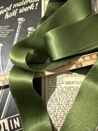 Lint | GROEN | 4 cm breed Gutermann zijdezacht dik lint