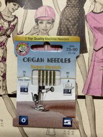 Naaimachinenaalden | SUPER STRECH size 75-90 (11-14) | Pakje met 5 stuks Organ Super Strech Needles naalden