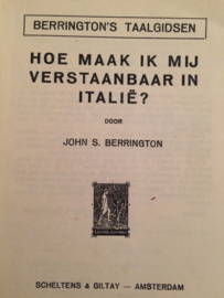 Boeken | Italië | 1925 | Woordenboeken | Hoe maak ik mij verstaanbaar in Italië | John S. Berrington 