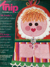 Tijdschriften | Naaien | KNIP Maandblad voor zelfmaakmode - 1971, nr. 11 november (72 knippatronen, poppenkleuren en knuffelbeesten)