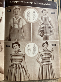 1956 | Marion naaipatronen maandblad | nr. 095 - juni 1956 (jurken, rok, blouse, mutsje en kinderkleding