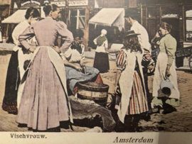 VERKOCHT | Briefkaart | Nederland - Amsterdam - De Vischvrouw - stadsgezicht 1900