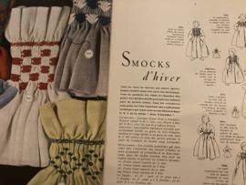 Tijdschriften | Borduren | Frankrijk | 1935 - Jeux D'Aiguilles no. 5 Revue Bimestrielle de Traveau Feminens - Winter en Kerst Smockwerk ouderwetse gebreide jarretel
