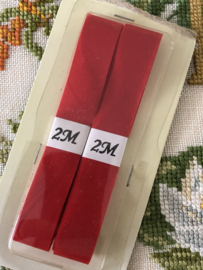 Band | Rood |  Biaisband (tomaat) satijnband | merkloos ( 1,5 cm )