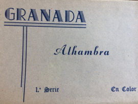 Spanje |  1950 - Kaartenmapje met vele mooie ansichtkaarten Granada en Alhamra | jaren '50 | KOLOR ZERKOWITZ