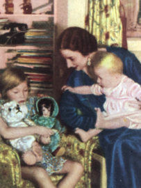 Ansichtkaart | België | Moeder en kind | Verzamelkaarten - prentjes - kaarten Côte d'OR | Serie Reine Astrid 1935 Stuyvenberg