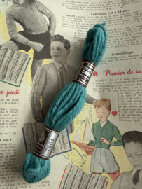 * 7861 Borduurwol BLAUW midden azuur | Bruin label - Colbert DMC Tapestry wool