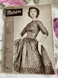 1960 | Marion naaipatronen maandblad | nr. 145 - augustus - met radarblad  - mantelpakje *ACTIE PRIJS