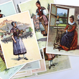 Briefkaarten | Klederdracht & streekdracht (geborduurd)