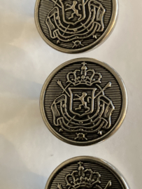 Ø 16 mm | Knopen | Zilver kleurige| Elegant knoop met wapenschild