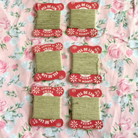 Beige | Vintage Fil de Lin Extra linnen garen kaartjes (6 x 4 cm) - 15 m - 24/3