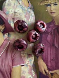 Ø 20 mm | Knopen | Paars | Rose/Paarse gemêleerde vintage knopen