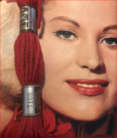 * 7108 borduurwol ROOD: serie Colbert DMC Laine pour tapisserie - virgin wool