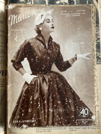 1956 | Marion naaipatronen maandblad | nr. 096 - juli 1956 (kinder pyama's, jurken, dames jas